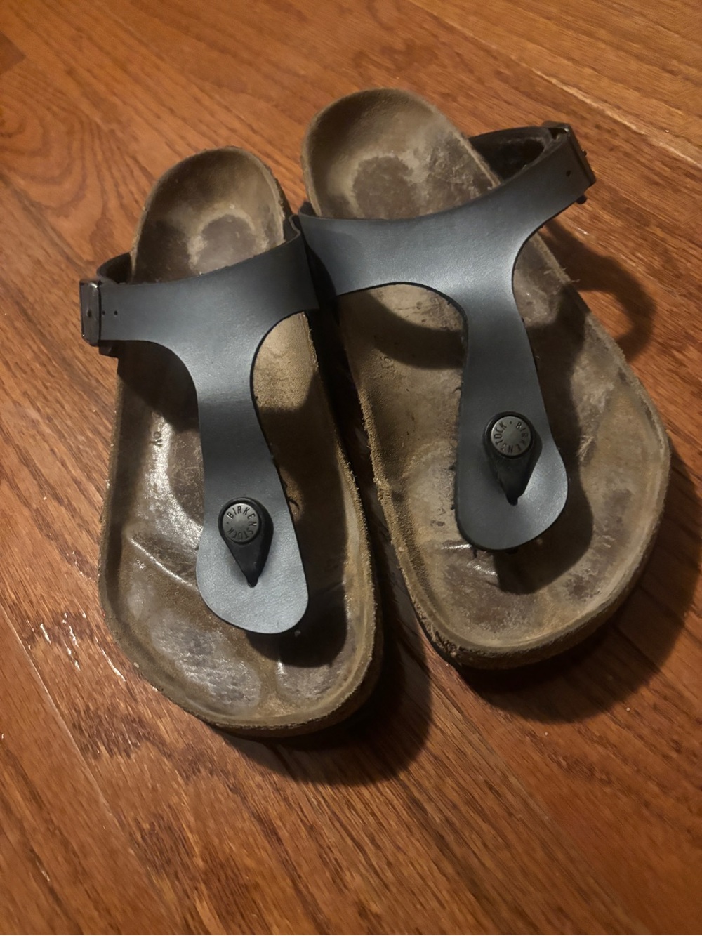 Birkenstocks Gizeh T sandals dark grey size 37